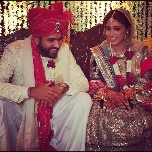 Ritika Sajdeh and Rohit Sharma